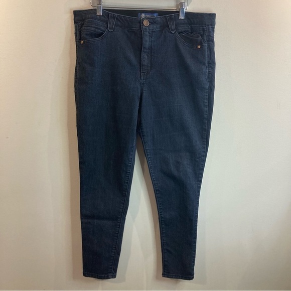 DEMOCRACY Sz 14 Ab-Solution Technology Dark Wash High Rise Skinny Jeggings Jeans - Picture 2 of 13